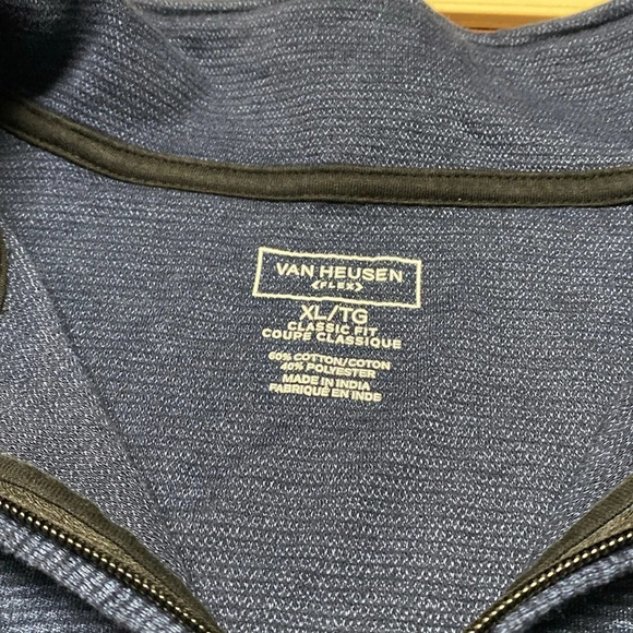 Van Heusen Shirt Classic Fit Natural Flex Stretch Quarter Zip Size‎ XL - Picture 5 of 8